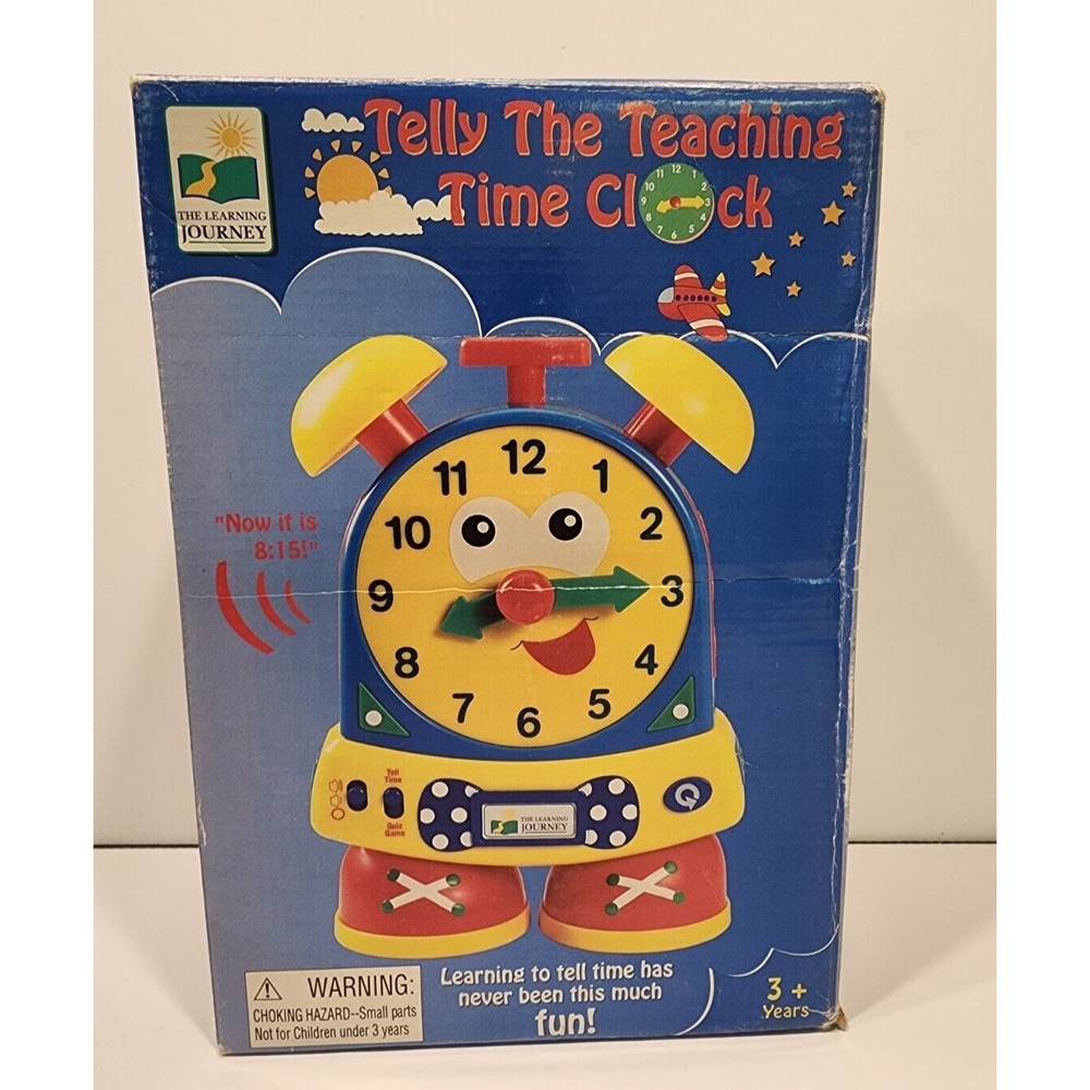 Vintage The Learning Journey Telly the Teaching‎ Time Clock FUN!  NOS in Box